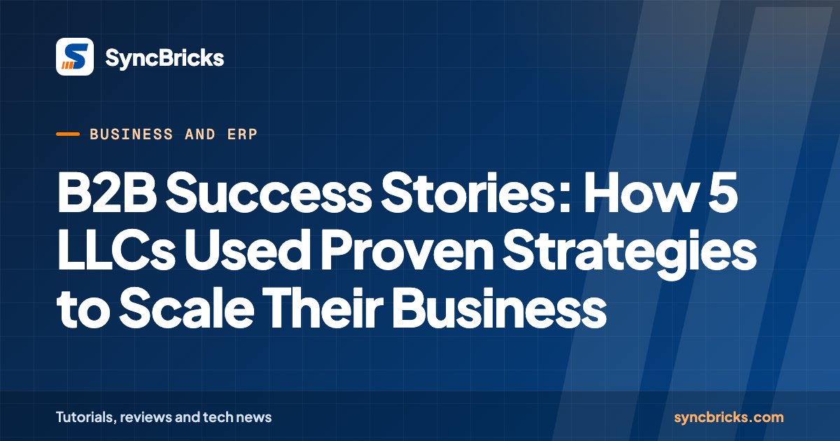B2B Success Stories: How 5 LLCs Used Proven Strategies to Scale Their Business: SyncBricks cover