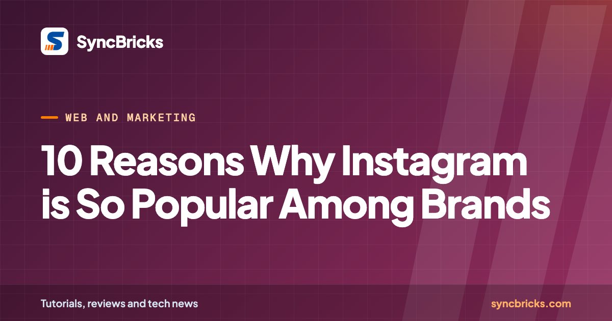 10 Reasons Why Instagram is So Popular Among Brands: SyncBricks cover