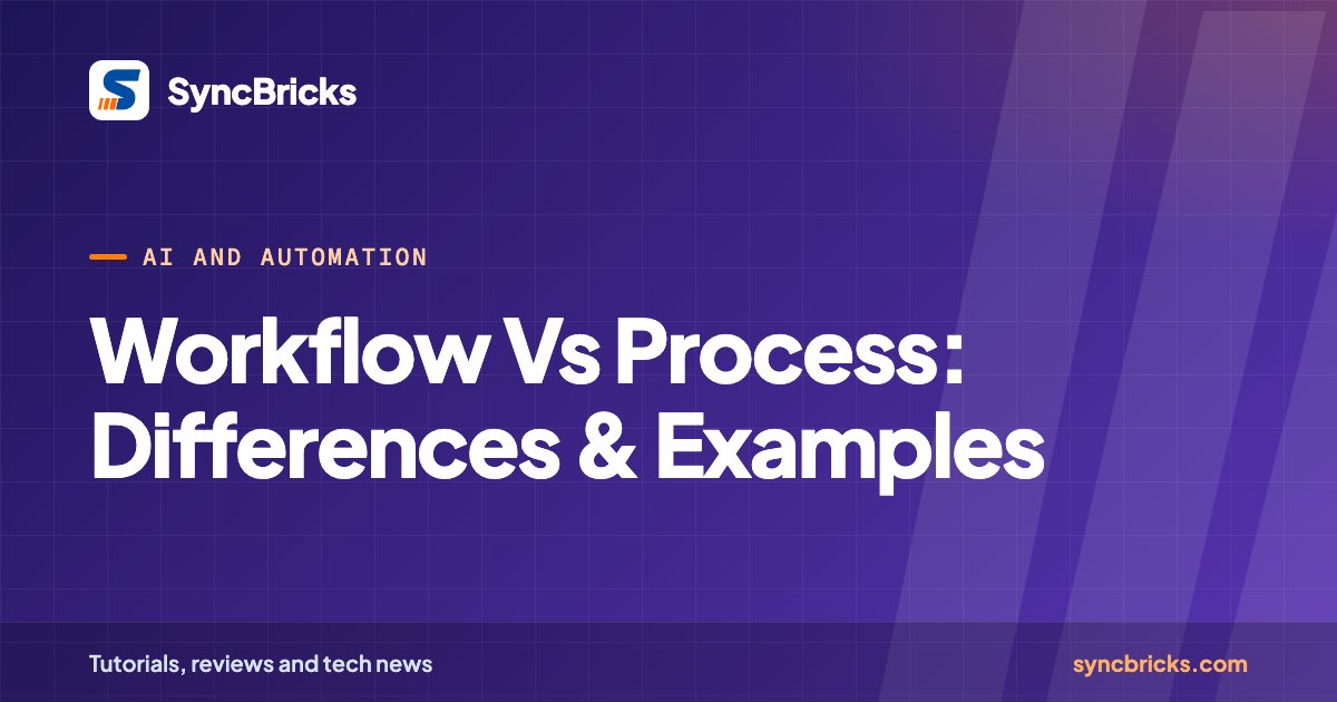 Workflow Vs Process: Differences & Examples: SyncBricks cover
