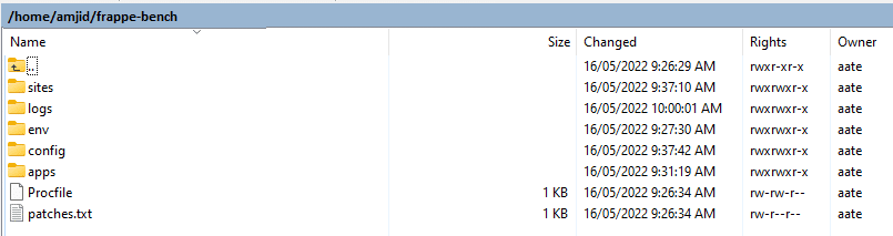 frappe-bench files