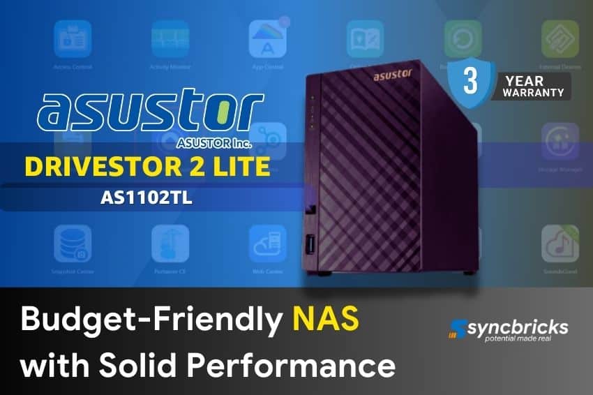 AS1102TL Realtek RTD1619B Quad-Core CPU with 1GB DDR4 RAM