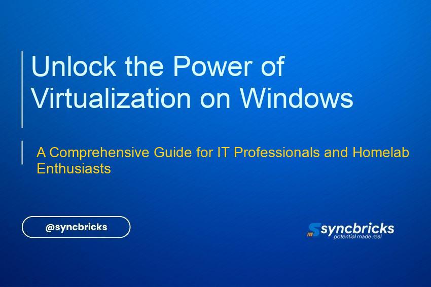 Learn how to enable virtualization on Windows with Microsoft Support. This step-by-step guide is perfect for IT professionals and homelab enthusiasts looking to optimize their setups.